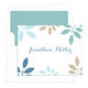 White Botanical Leaves Folded Note Cards Image 2 of 5